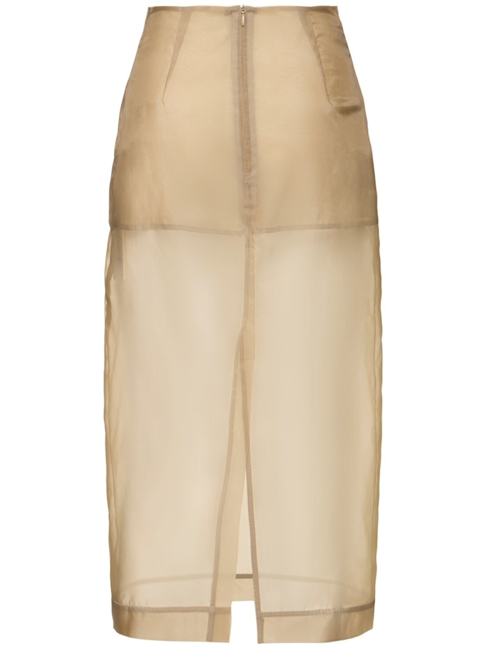 Frankie Shop Sheer Midi Skirt in Beige - Picture 5 of 6